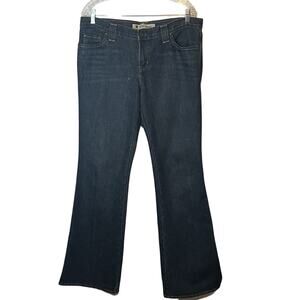 Gap Jeans Womens Size 12 Blue Low Rise Bootcut Embroidered Pockets Zip
